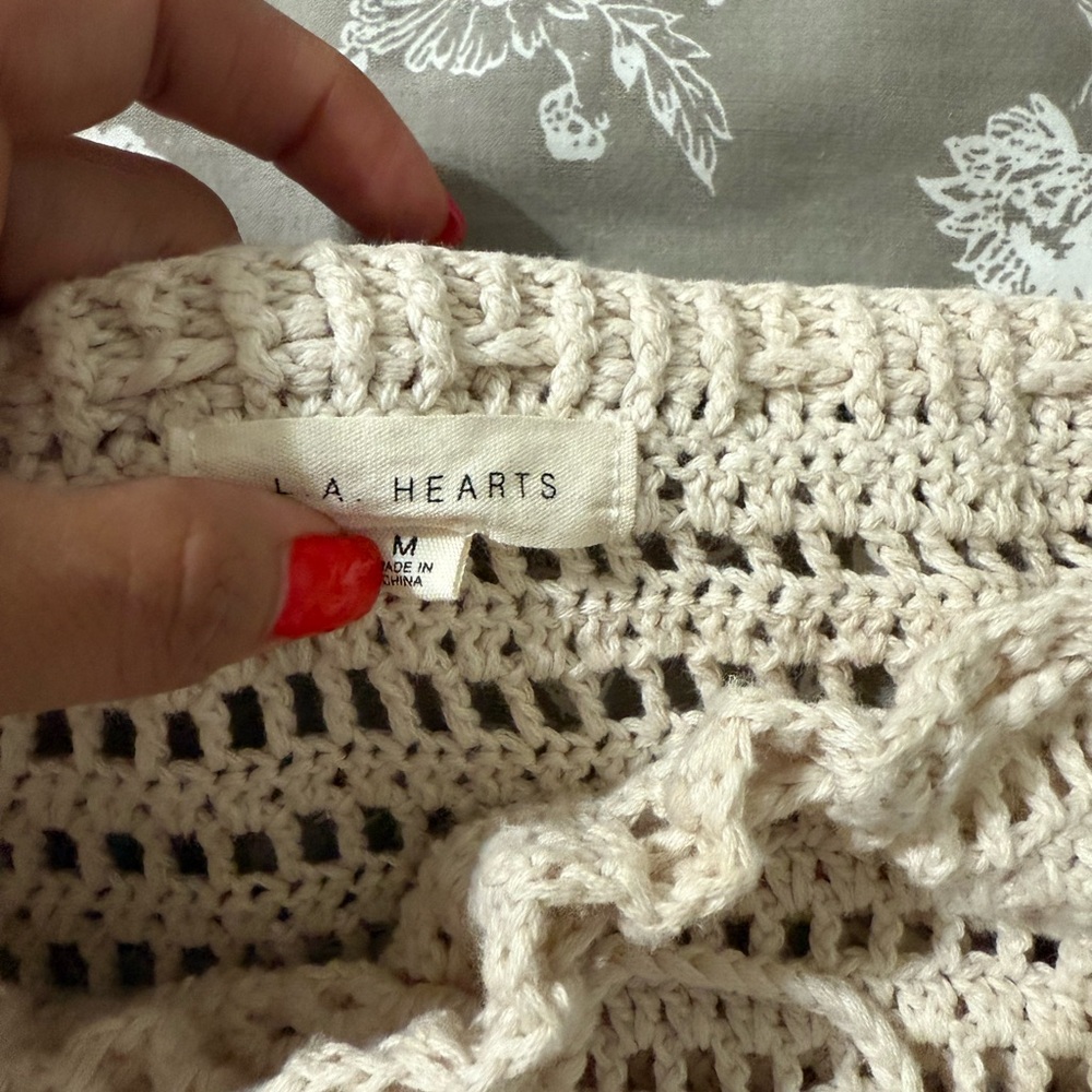 LA Hearts Crochet Skirt in Off-White - Picture 4 of 4